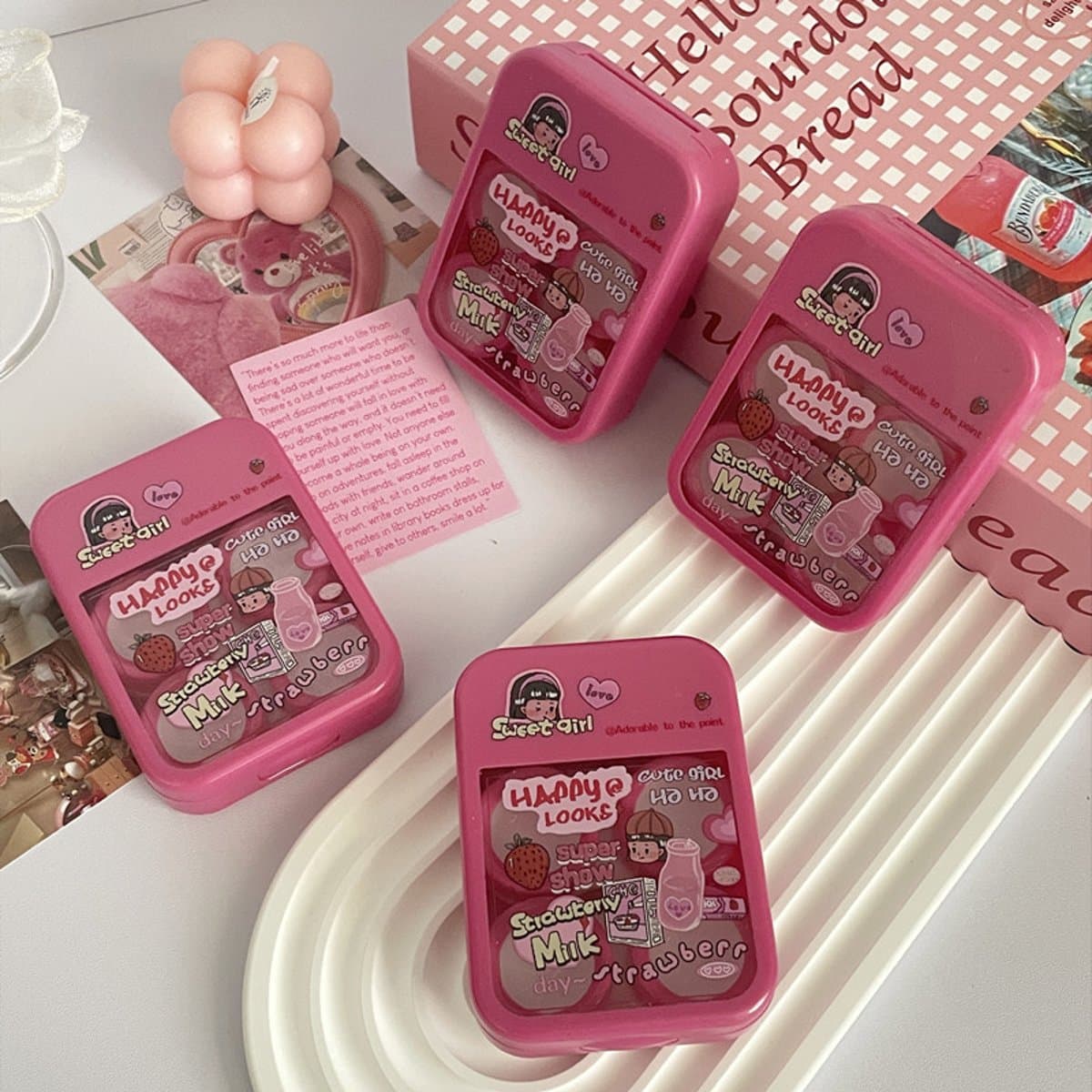 Estuche para lentes con espejo y corazón miniatura 2