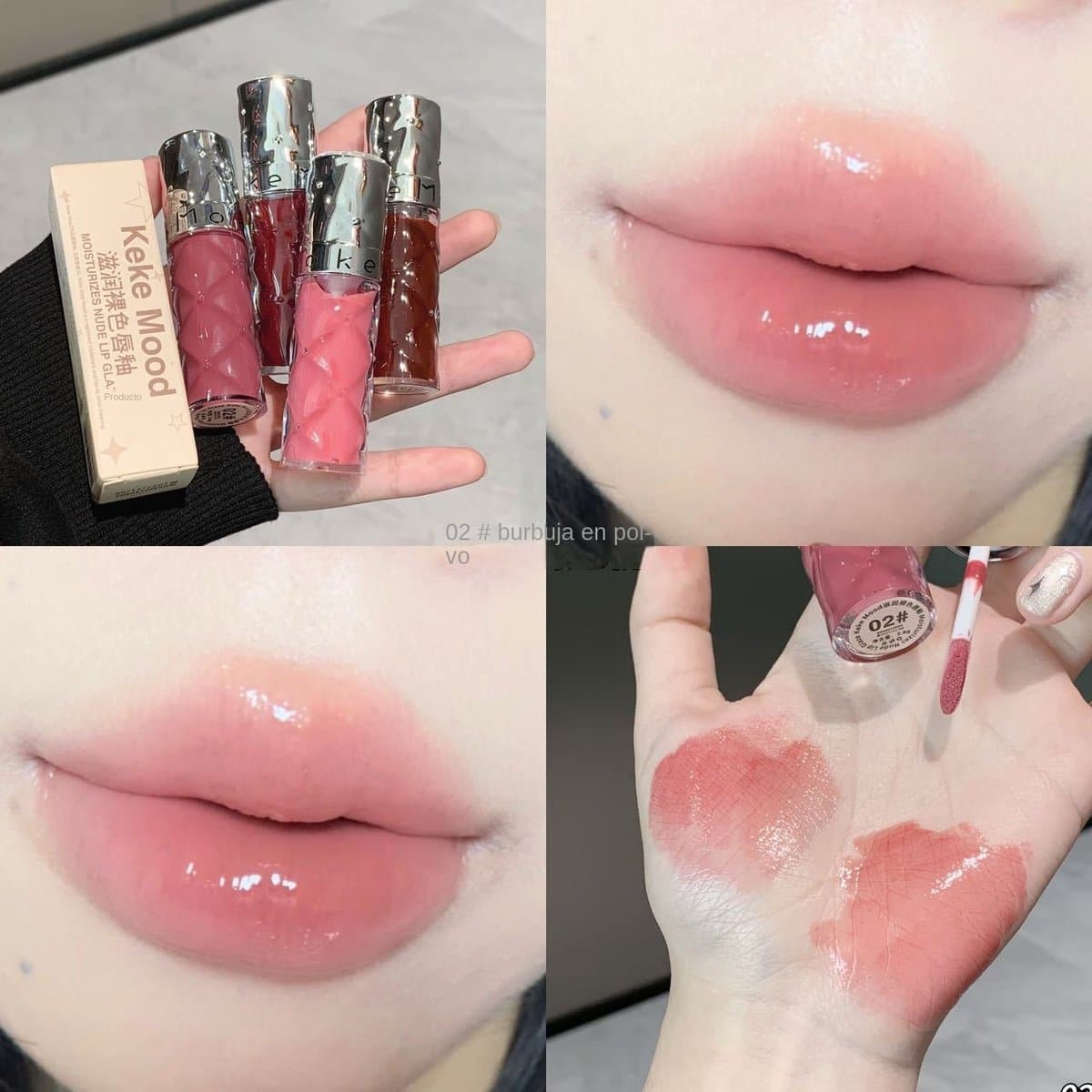 Brillo de labios nude KeKeMood miniatura 5