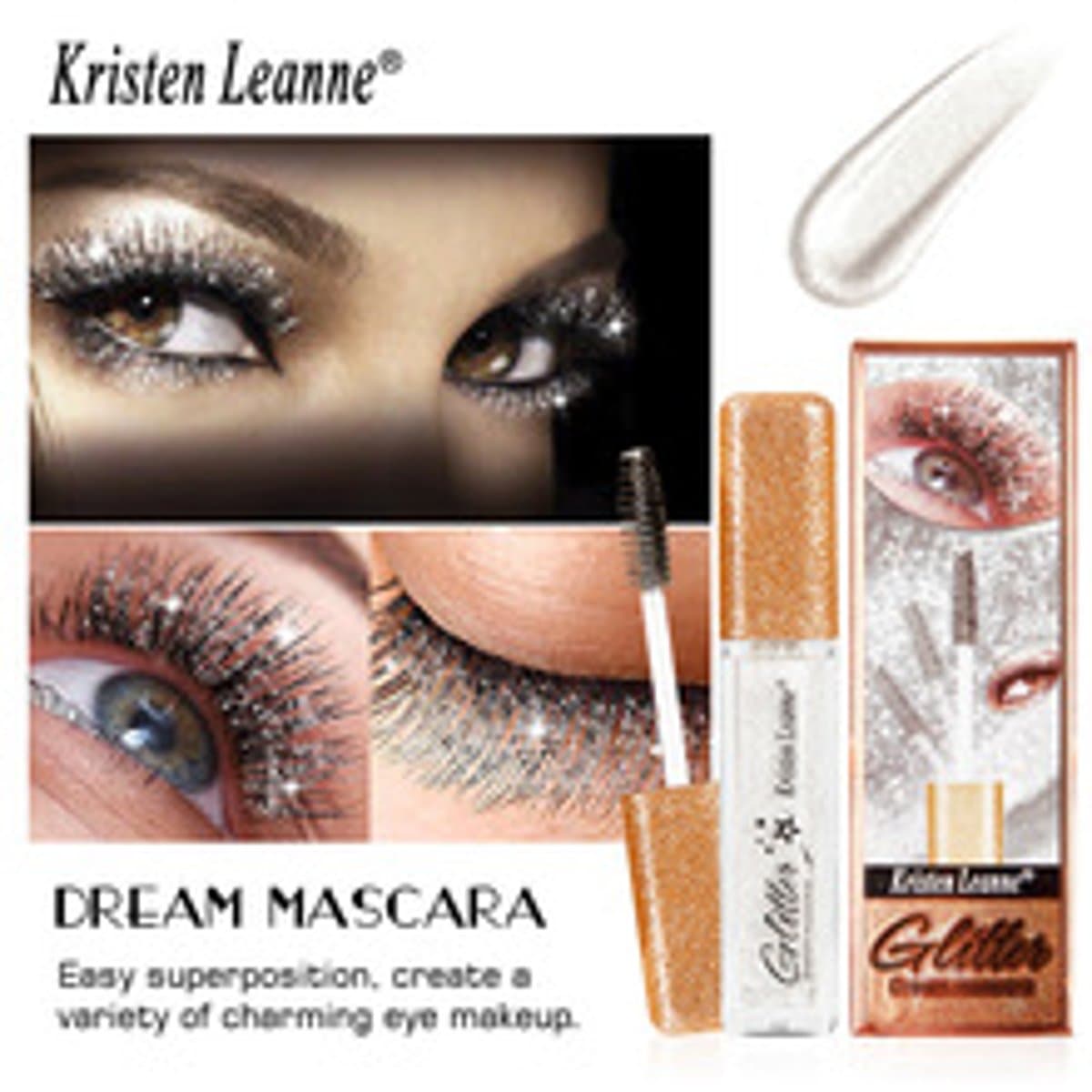 Kristen Leanne máscara de pestañas con brillo diamantado