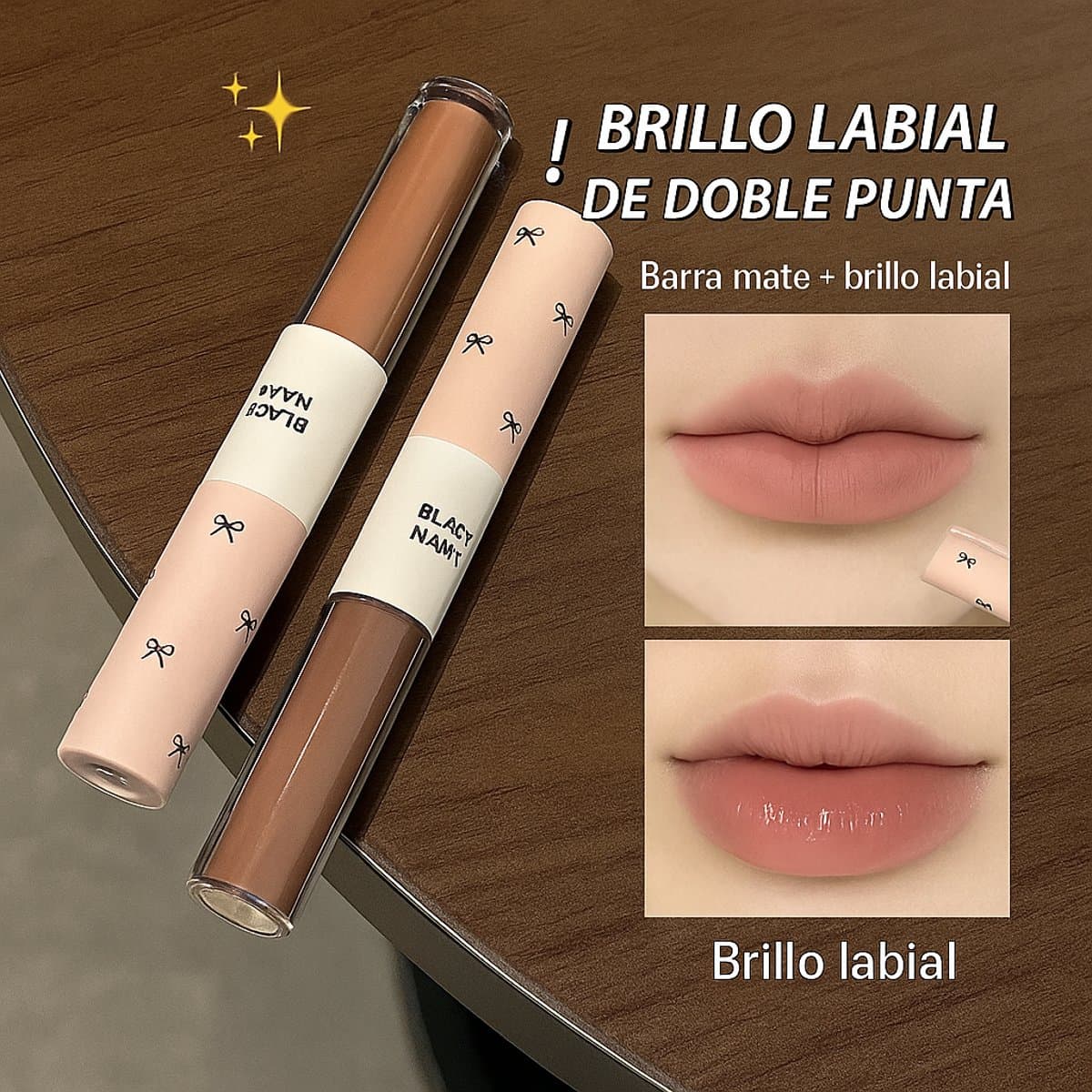 Esmalte de labios de doble punta BLACK NANA